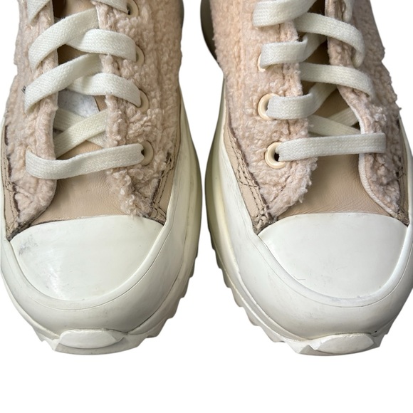 Converse Run Star Hike Hi Sherpa Farro Platform Sneakers Beige A04258C Sz 8.5 - Picture 10 of 15